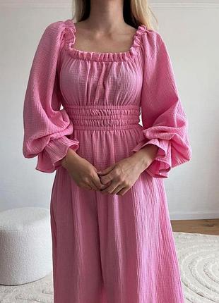 Платье женское муслин 36 38 40 42 44 46 48 50 52 54 56 58 60 62 64 66 68 70 размера | 66