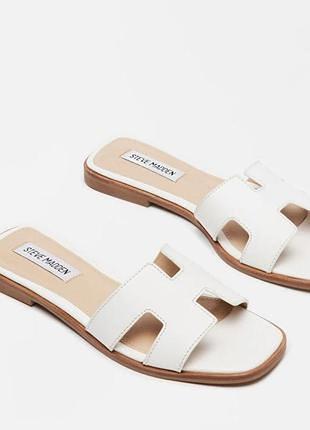 Шлепанцы сандалии steve madden hadyn sandals — cognac leather