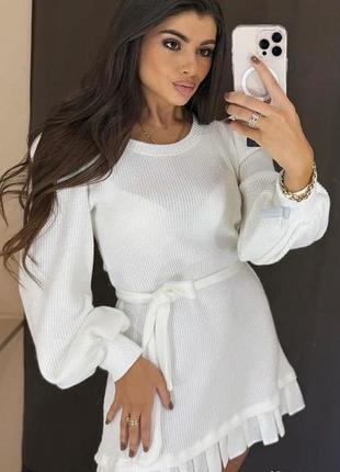 Платье женское в'язана тканина, сорочка (звичайна) 36 38 40 42 44 46 48 50 52 54 56 58 60 62 64 66 68 70 размера | 48