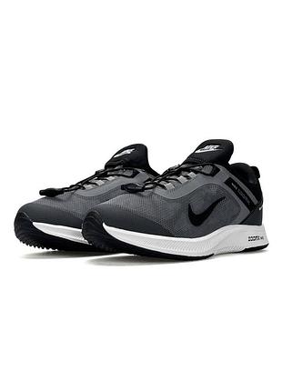 Легкі чоловічі кросівки nike air running grey white black, сітка, літо, весна, осінь, для бігу