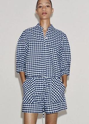 Рубашка в клетку виши zw collection