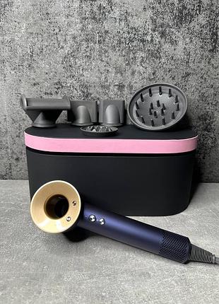 Фен super hair dryer prussian blue с ионизацией и турбо-режимом 5 насадок с кейсом синий