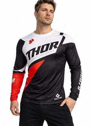 Рашгард чоловічий thor downhill ⬩ mtb ⬩ велоспорт ⬩ літній дихаючий рашгард з довгим рукавом ⬩ apmi ⬩ швидковисихаючий ⬩ чорний