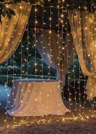 Гирлянда-штора decorative light led 250 2 м белый