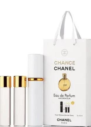 Набор парфюм chanel chance eau de parfum (шанель шанс парфюм) 45 мл
