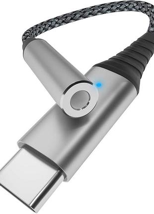 Адаптер usb c на 3,5 мм роз'єм для навушників, перехідник usb type c на гніздо aux, кабель hi-fi цап.