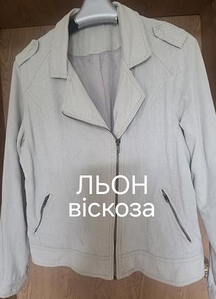 Льняная куртка-косуха,размер40