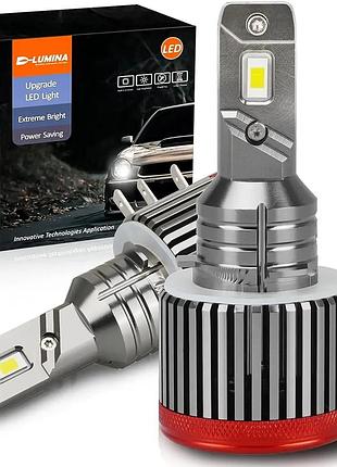 Автомобильные светодиодные лампы d-lumina фары головного света с антибликом цоколь h15 10000лм 80w 6500k