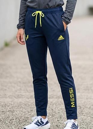 Спортивные штаны adidas messi оригинал темно-синие