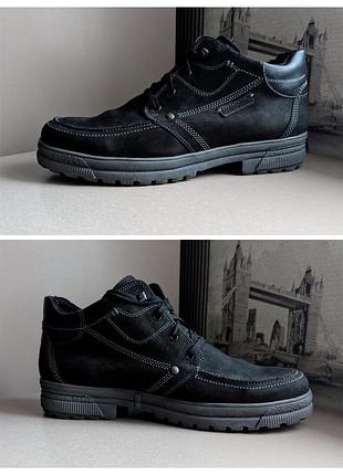Ботинки fretz men switzerland casual (45) из натуральной кожи оригинал деми/зима черные