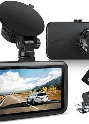 Видеорегистратор для автомобилей с двумя камерами ssontong a16 full hd 1080p с sd-картой