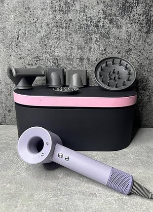 Фен super hair dryer taro purple с ионизацией и турбо-режимом 5 насадок с кейсом фиолетовый