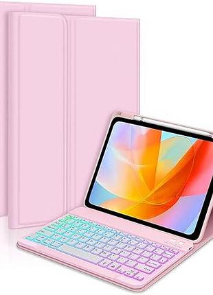 Чехол-клавиатура goojodoq с подсветкой 7 цветов для ipad 10-го поколения — чехол-клавиатура для ipad 10-го поколения 2022 года