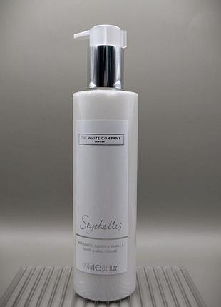 Крем для рук the white company seychelles hand & nail cream 250 ml з ароматом бергамоту, амбри та ванілі
