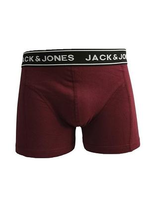 Трусы jack & jones 194289*21 комплект 3 шт мужск. бордо l (194 289)