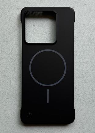 Xiaomi 14t чохол з magsafe тонкий, чорний, матовий пластиковий