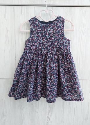 Брендовое легесенькие хлопковое летнее платье h&amp;m для девочки 1,5-2р 92см