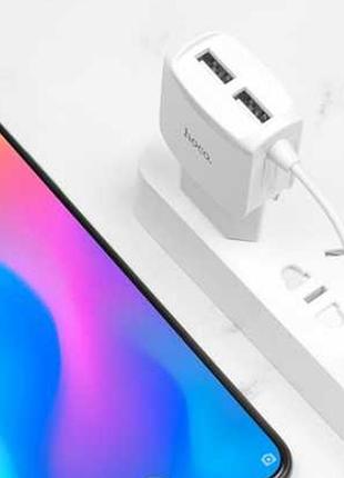 Адаптер hoco usb charger double + micro cable c59a 2