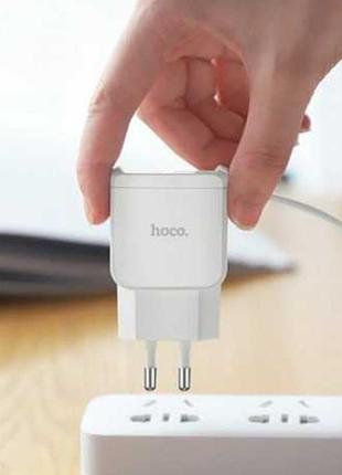 Адаптер hoco usb charger double + micro cable c59a 3