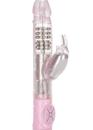 Вибратор со стимулятором клитора calexotics jack rabbit thrusting action, 27х3,7 см. 2