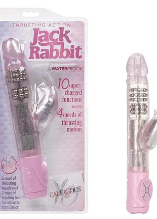 Вибратор со стимулятором клитора calexotics jack rabbit thrusting action, 27х3,7 см. 5