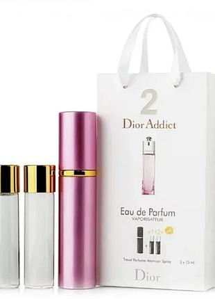 Iпарфюм в подарочной сумочке christian dior addict 2 (кристиан диор аддикт 2) 45 мл