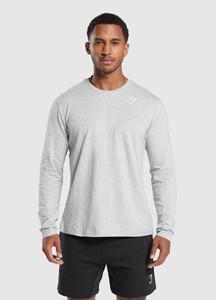 Футболка gymshark a1a9e-gbfg*60-довгий рукав чоловічий. сірий s (194 815)