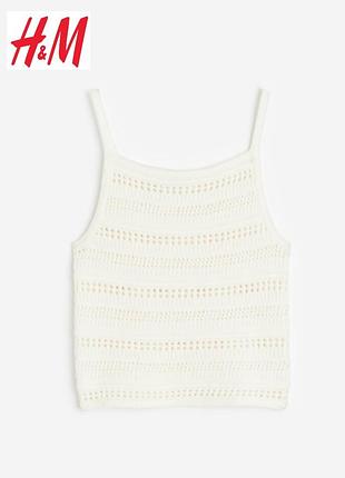Стильный вязаный топ, майка, футболка, кофта h&amp;m 8-10роков