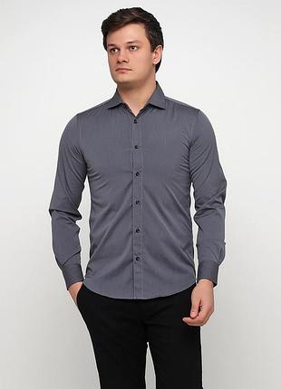 (159 381) сорочка benetton 5e9a5pq61*60 чоловічий. сірий s