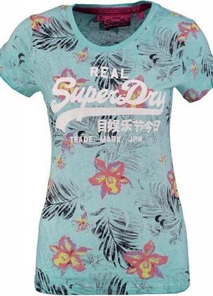Футболка superdry 73-1059*92 женск. бирюза m (173 163)