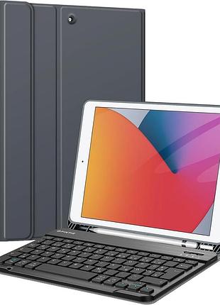 Фирменный чехол-клавиатура fintie для ipad 10.2 дюймов 8-го и 7-го поколения 2020/2019 с держателем для карандашей