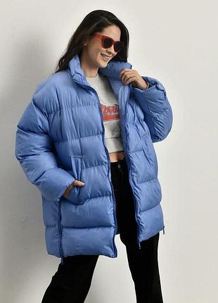 Куртка женская стильная теплая veto jeans sl602*50 цвет синий размер l