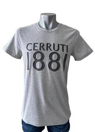 Футболка cerruti 13982*63 мужск. серо/черный xl (188 262)