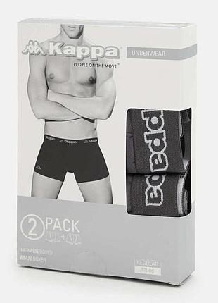 (194 110) трусы kappa 711497*61 2в1 мужск. темно/серый xl