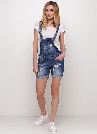 Комбинезон banny jeans 14w175*50 джинс шорты женск. синий s (161 711)