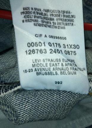 Levi's 501 джинси чоловічі оригінал розмір 31/306 фото