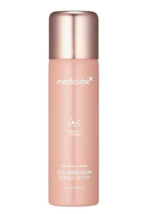 Колагенова сироватка для обличчя medicube collagen glow bubble serum, 100 мл