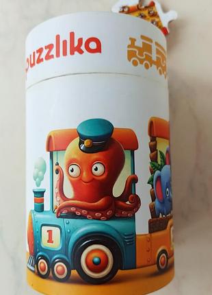 Пазлы puzzlika поезд картонные счета, развитие ребенка, развивающие игры, настольная игра