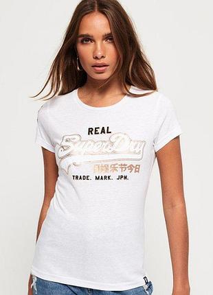Футболка superdry 73-1058*01 женск. белый 12 (173 161)