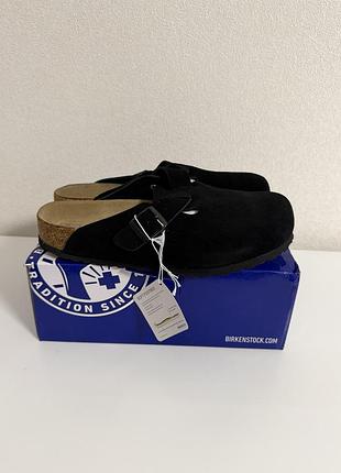 Сабо birkenstock boston black suede 44(28см)