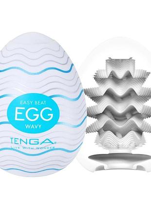 Мастурбатор-яйцо tenga egg wavy 2