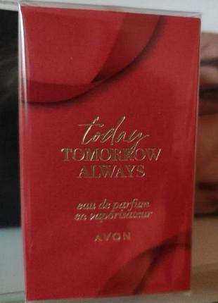 Женская парфюмированная парфюмированная вода духов thday tomorrow always, avon 30 мл тодей