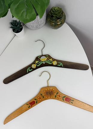 Вінтажні плечики дерево розпис