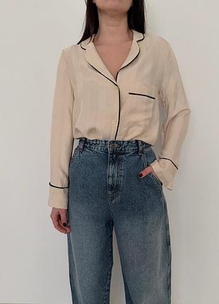 Роскошная рубашка в бельевом стиле zara