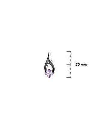 Кулон листочек вербочки lavender 925 zirkon / кулон листочек вербочки lavender 925 zirkon
