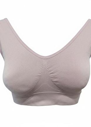 Бесшовный топ-бюстгальтер сиреневый figur body super-bh без косточек s(36/38)
