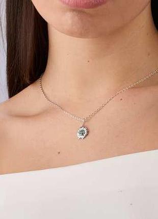 Кулон подсолнух emerald 925 zirkon / кулон подсолнух emerald 925 zirkon