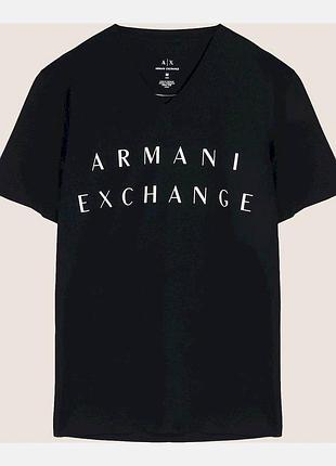 Armani exchange стильная мужская футболка черная xxl