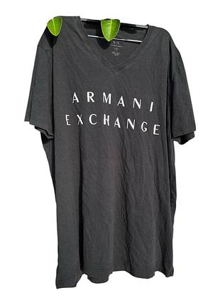 Armani exchange стильна чоловіча футболка чорна  xxl