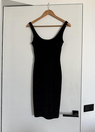 Сукня чорна pull&bear велюрова 2